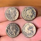Set Of 4 Extremely Rare Ancient Roman Brutus Eid Mar Denarius Bronze Coins