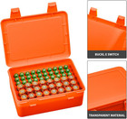 Battery Organizer Storage Box  Garage Case Holder For 24  Aa  30  Aaa Orange 