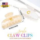 Acrylic Hair Clips Cute Letter Claw Clips Medium Hair Claw Barrettes Stylish Hai