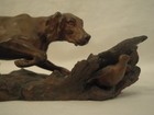 Vtg Antique Austrian Bronze Hunting Dog Pointer Signed C Kauba Original Figurine