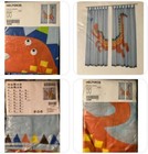 Ikea Heltokig 2 Panel Drape kid Curtains Fantasy Animal dinosaur alligator bonus