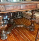 Beautiful Old Table With Detailed Woodworking  comes With 4 Non-matching Chairs 