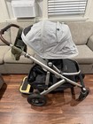 Uppababy Vista V2 Stroller Gray black  Piggyback Board  Cup Holder  Carry Pouch