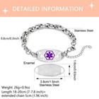 Custom Stainless Steel Medical Alert Bracelet Curved Plate Unisex Engraveable