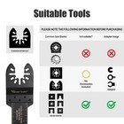 7pcs Bi-metal Universal Oscillating Saw Blade Set 1-1 4   Multi Tool Blade Kit