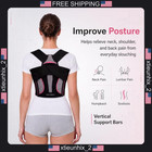 Posture Corrector For Women Adjustable Upper Back Brace Support Belt