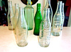 9 Antique Vintage Soda  Beer    Water Glass Bottles  C  1899 To 1950