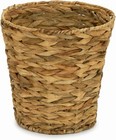 Stained Hyacinth Wicker Waste Basket - Eco-friendly And Chic Storage Solution