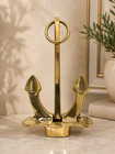 Heavy Solid Brass Anchor Nautical Marine Ship Decor Vintage Maritime Sculpture