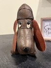 Vtg Mid Century Sallingboe Danish Leather Basset Hound    mugge    Dog Denmark Leash