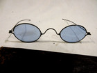 Vintage Wire Rim Glasses W blue Lens