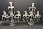 Pair Of Vintage Duncan Miller Sandwich Glass  15 5   X  13    3-light Candelabra