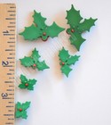 Holly Jolly Christmas Flat Back Button Embellishments   Jesse James Holiday