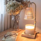 Sparoom Candle Lamp Warmer Crystal Ribbed Shade