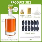Bpfy 6-pack 6oz  200ml  Clear Glass Liquor Bottles For Wine   Beverages