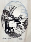 Bill Devine The Alaska Mint Caribou Etched Marble Framed Art 1979 Alaska