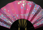 Japanese Folding Fan Kyoto Sensu Dance Mai-ougi Sakura Cherry Blossoms Pink 1081