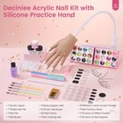 Acrylic Nails Kit With Silicone Practice Hand For Beginners Diy Salon Home