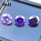 1 15mm 1000pcs Round Violet Cz Stone Purple Loose Cubic Zirconia Birthstone Diy