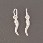 Italian Horn Pendant 925 Sterling Silver 7 8  Long Good Luck Amulet Nos Vtg 90s