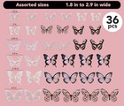 Butterfly Wall Decal Room Decor  Gold Butterfly Wall Decor 24 Pcs  Black White
