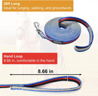 Equine Lunge Line With Swivel Alloy Buckle For Training  26ft  blue-red-black 