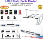 5 In 1 Usb Sd Tf Card Reader Camera Adapter For Iphone 16 15 14 13 12 11 Pro Max