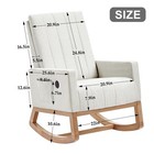 Rocking Chair Nursery Upholstered Modern Glider Rocker With Padded Seat High    