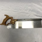 Antique Richardson Bros Newark Nj Back Saw  527 Spring Steel Spine Carved Handle