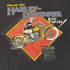 Rare 1980s Harley Davidson Single Stitch Big Twin Vintage Black T Shirt Large
