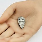 Vintage Art Deco Shoe Clip White Baguette Rhinestones Single Clip Only