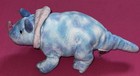 Tylux Ty Pluffies Pink Blue Triceratops Dinosaur Plush