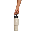 Hydro Flask Vacuum Insulated Wide Mouth Flex Straw Travel Bottle  32oz  Oat Tan