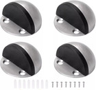 2 4 Set Door Stop Floor Mounted Door Stopper Chrome Stainless Steel Rubber Stops