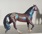 Custom Cm Breyer Stablemate Smart Chic With A Floral Design Ooak