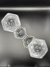 2 Miller Rogaska Summit Tall 12    Crystal Candlesticks Pair Clear Hexagon Base