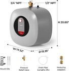 8 0 Gallon Electric Mini Tank Hot Water Heater-for Rv Kitchen Under Sink 1440w