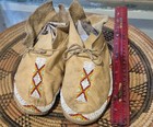 Vintage Handmade Beaded Native American Moccasins