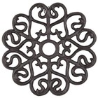 Gasar    Cast Iron Trivet  Metal Trivet  Victorian Design  Rubber Feet  8 Inches