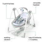 Ingenuity Convertme 2-in-1 Compact Portable Automatic Baby Swing   Nash 