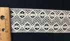 2  Vintage Heirloom Off White Flat English Cotton Embroidered Trim Lace  151