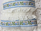 Vtg Small Off White Eyelet Lace Ruffle Floral Throw Pillow 80s Shabby Chic Issue