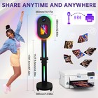 Dualuse Photo Booth Oval Ipad Led Photo Booth For Ipad And Camera Selfie Station
