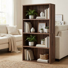 4-tier Bookshelf  Open Storage Bookcase With Adjustable Shelves  23 6  Wide  For