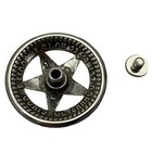 4 Pack Star Screw Back Conchos With Leaf Border - 1 1 2 