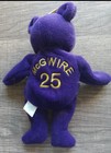 Vintage 1998 Mark Mcgwire Purple Baseball Plush Bean Bear Collectible Bamm Beano