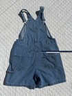 Vintage Looney Tunes Overalls Kids Size Medium Shortalls 90s Tweety Bird Denim