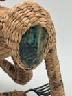 Mario Lopez Torres Palm Fiber And Brass Monkey Sculpture Oaxaca Folk Art Mexico