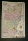 Vintage Map 1852 Middle States Usa Mitchell Maps