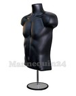 5 Male Torso Mannequin Forms -black W  5 Stands   5 Hanging Hooks Men Clothings